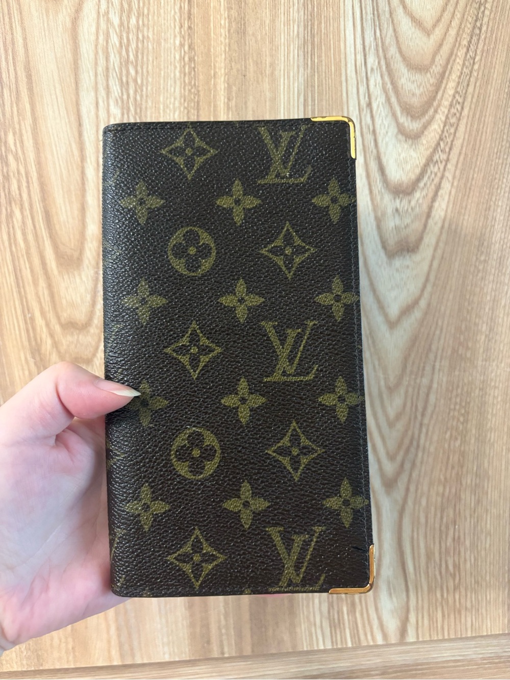 Auth Louis Vuuitton long bifold wallet Vintage